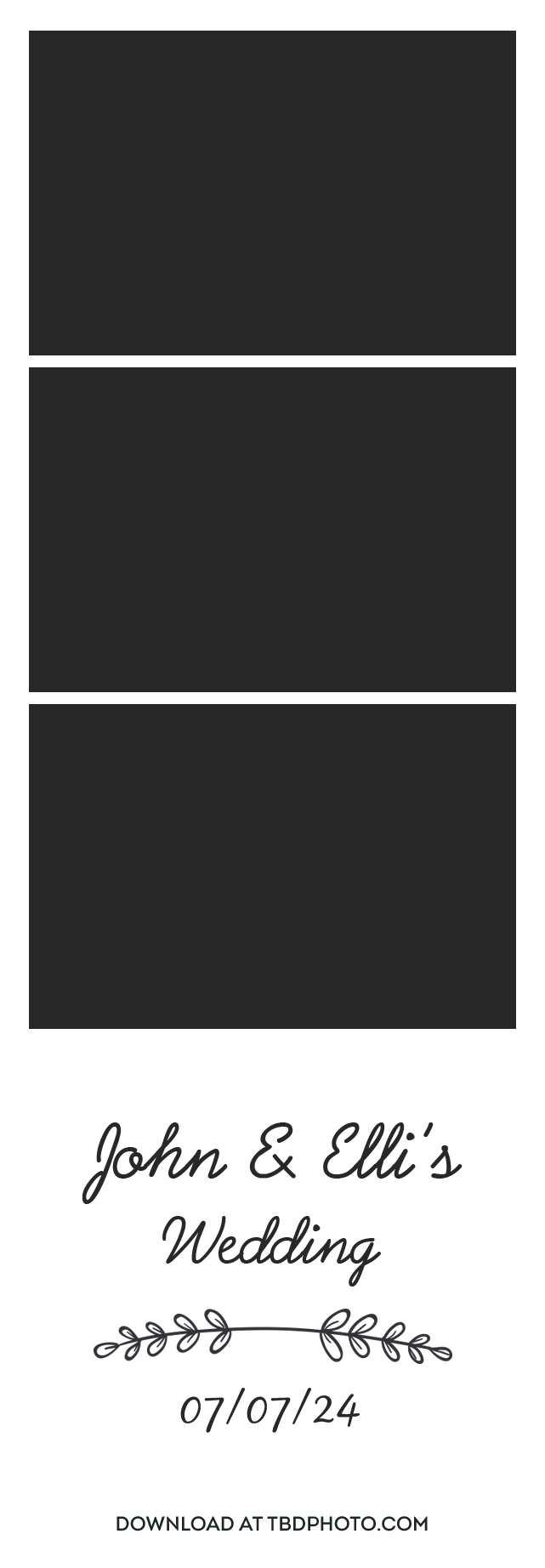 Classic photo strip template